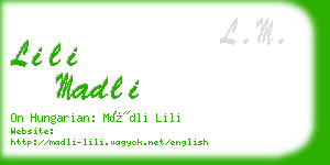 lili madli business card